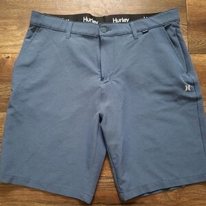 Hurley Men's Slate Blue Flat Front Shorts